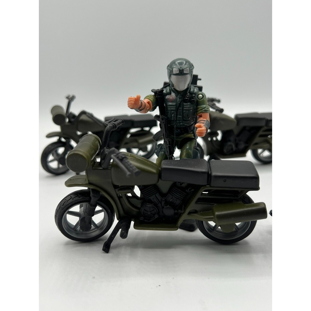 Power Team Elite World Peacekeepers Motorbike x 3 1:18 3.75 Scale GI Joe - H-5 - Picture 9 of 9